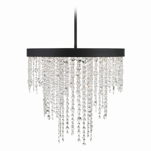 Crystorama Lighting Winham Black Forged Crystal Chandelier