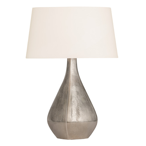 Hudson Valley Lighting Fieldston Warm Silver LED Table Lamp with Empire Shade