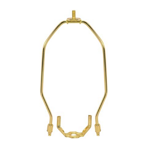 Light Duty Harp for Table and Floor Lamps - 10 Inches in Brass by Satco Lighting