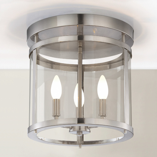 Penrose Satin Nickel Semi-Flush Mount by Savoy House