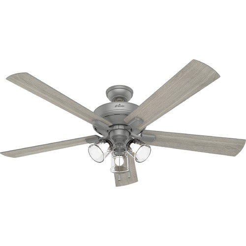 Hunter Fan Company Crestfield Matte Silver LED Ceiling Fan by Hunter Fan Company 51098