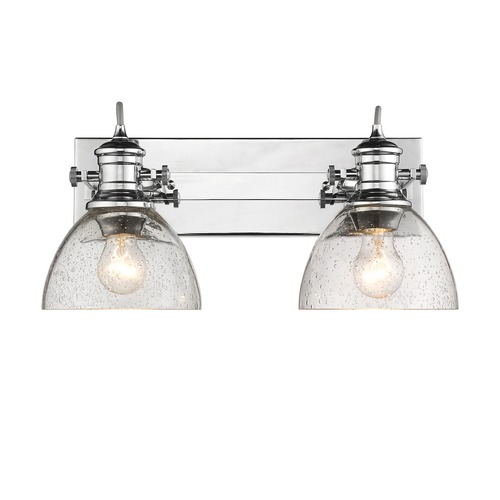 Golden Lighting Hines 2-Light Bath Light in Chrome by Golden Lighting 3118-BA2CH-SD