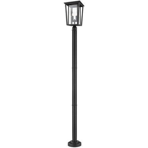 Z-Lite Seoul Black Post Light by Z-Lite 571PHBR-567P-BK