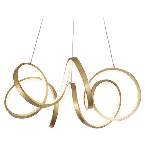 Synergy Antique Brass LED Chandelier by Kuzco Lighting