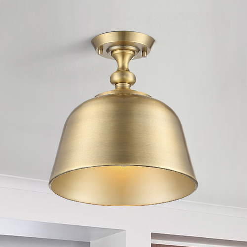 Berg Warm Brass Semi-Flush Mount by Savoy House