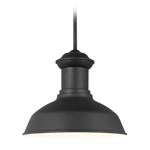 Generation Lighting Fredricksburg 13.25-Inch Black Barn Light Pendant by Generation Lighting 6247701-12