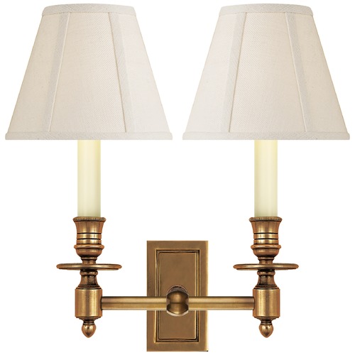 Visual Comfort Signature Collection Studio VC French Library Sconce in Antique Brass by Visual Comfort Signature S2212HABL