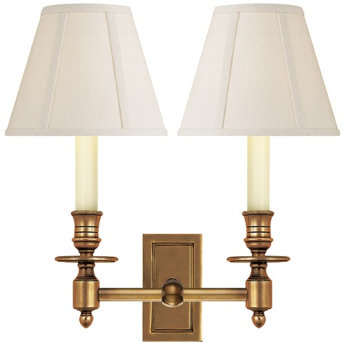 Studio VC French Library Sconce in Antique Brass by Visual Comfort Signature