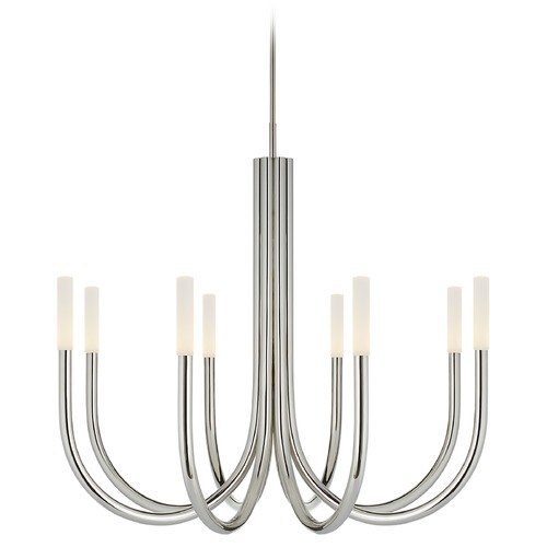 Visual Comfort Signature Collection Kelly Wearstler Rousseau Chandelier in Nickel by Visual Comfort Signature KW5581PNEC