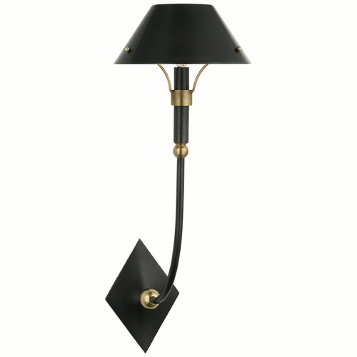 Visual Comfort Signature Collection Thomas OBrien Turlington Sconce in Bronze by Visual Comfort Signature TOB2722BZ/HAB-BZ