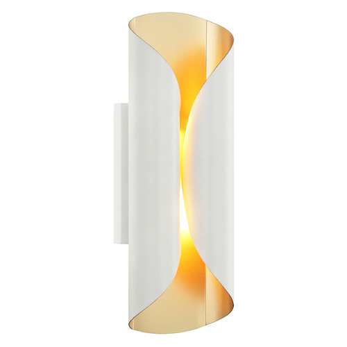 Matteo Lighting Ripcurl White & Gold Sconce
