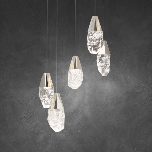 Martini 5-Light LED Chandelier in Polished Nickel by Schonbek Beyond