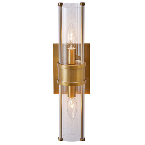Kalco Lighting Vaness Deleon Duet Vintage Brass Sconce