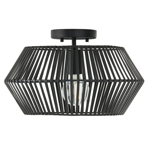 Capital Lighting Kaiya Matte Black Semi-Flushmount Light