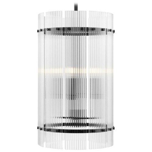 Progress Lighting Progress Lighting Seville Matte Black Pendant Light with Cylindrical Shade P500457-31M