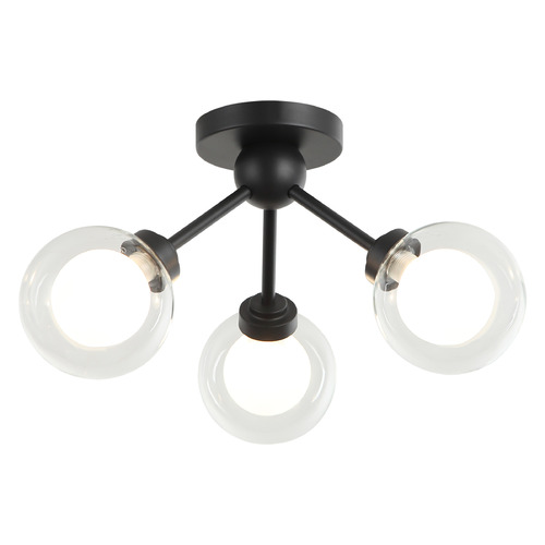 Matteo Lighting Solaris Matte Black LED Flushmount Light