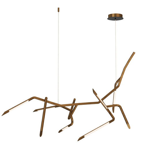ET2 Lighting ET2 Scion Weathered Brass LED Swag Light E25414-WBR