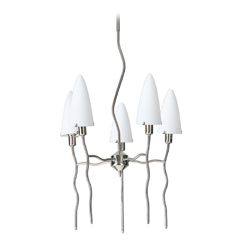 Lite Source Lighting Kaub Polished Steel Chandelier by Lite Source Lighting LS-14525FROST