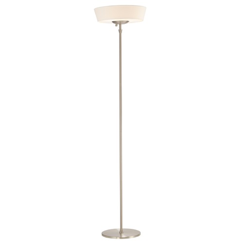 Adesso Home Lighting Adesso Home Harper Brushed Steel Torchiere Lamp with Drum Shade 5169-02