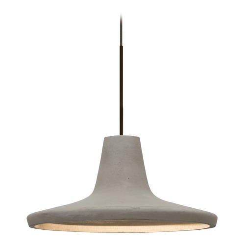 Besa Lighting Modus Bronze LED Mini-Pendant Light with Warehouse Shade