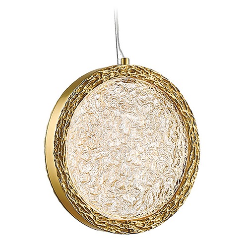 Bottega 6-Inch Polished Brass LED Mini Pendant by Avenue Lighting