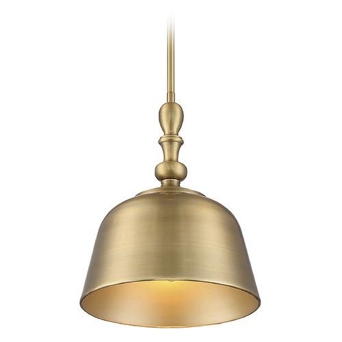 Savoy House Savoy House Lighting Berg Warm Brass Pendant Light with Bowl / Dome Shade 7-3751-1-322