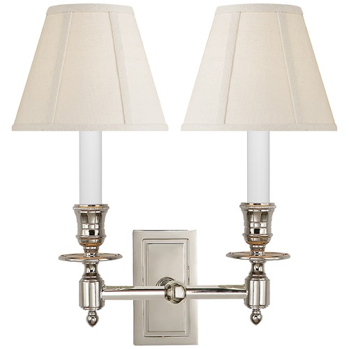 Visual Comfort Signature Collection Studio VC French Library Sconce in Polished Nickel by Visual Comfort Signature S2212PNL
