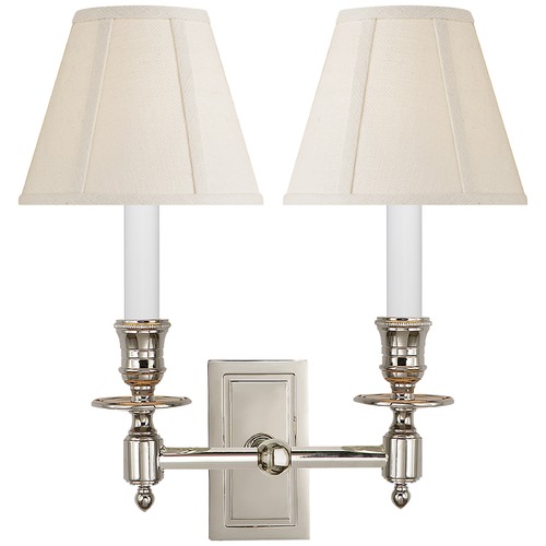 Studio VC French Library Sconce in Polished Nickel by Visual Comfort Signature