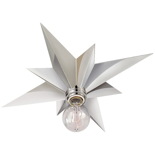 Visual Comfort Signature Collection Eric Cohler Star Flush Mount in Polished Nickel by Visual Comfort Signature SC4000PN