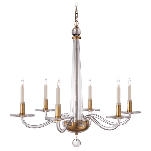 Visual Comfort Signature Collection E.F. Chapman Robinson Chandelier in Antique Brass by Visual Comfort Signature CHC1140AB