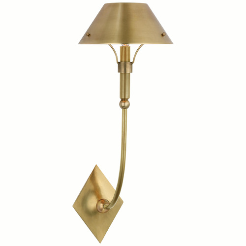 Visual Comfort Signature Collection Thomas OBrien Turlington Sconce in Brass by Visual Comfort Signature TOB2722HAB-HAB