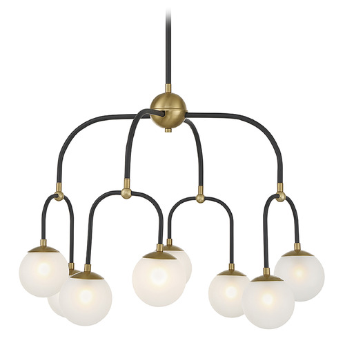 Savoy House Couplet 8-Light Chandelier in Black & Warm Brass by Savoy House 1-6698-8-143