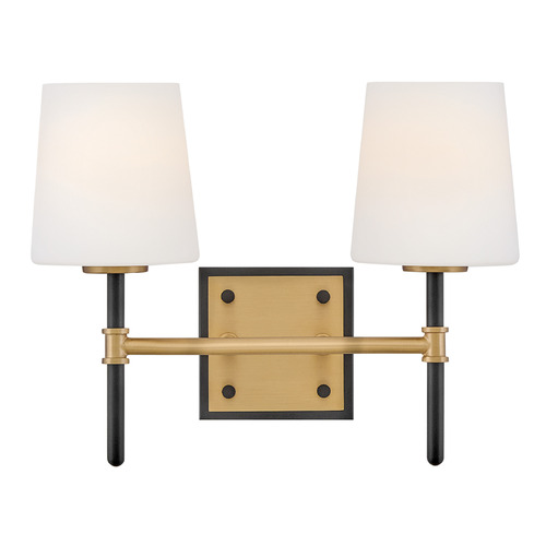 Hinkley Saunders Black & Lacquered Brass LED Bathroom Light