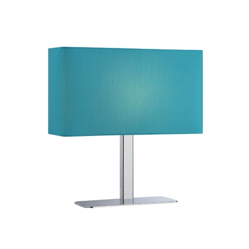 Lite Source Lighting Modern Console & Buffet Lamp with Blue Shade in Chrome Finish LS-21797C/BLU