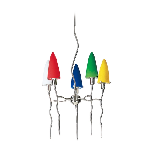 Lite Source Lighting Kaub Polished Steel Chandelier by Lite Source Lighting LS-14525MULTI