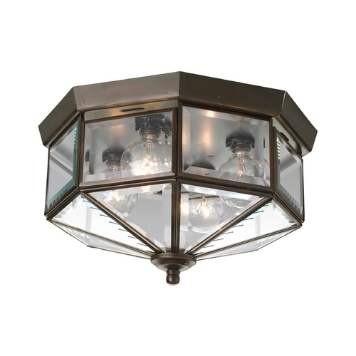 11.13-Inch Outdoor Flush Mount in Antique Bronze by Progress Lighting