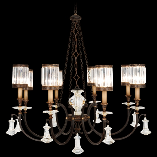 Fine Art Lamps Fine Art Lamps Eaton Place Rustic Iron Crystal Chandelier 585240ST