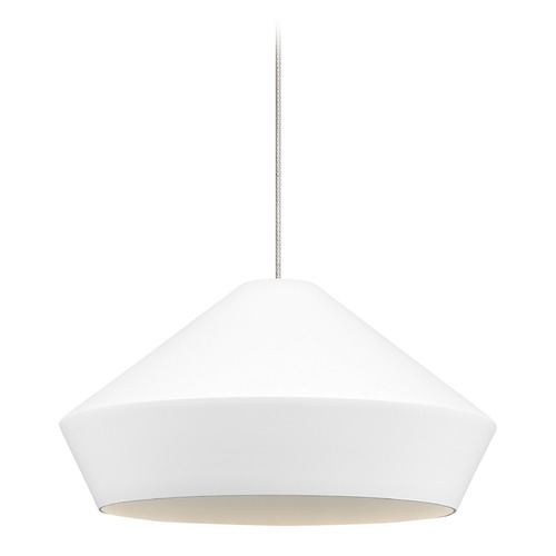 Brummel Monopoint Pendant in Bronze & White by Visual Comfort Modern