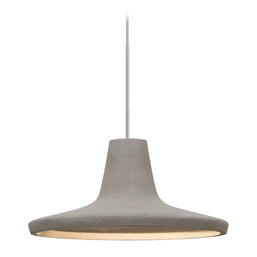 Besa Lighting Besa Lighting Modus Satin Nickel LED Mini-Pendant Light with Warehouse Shade 1XT-MODUSTN-LED-SN