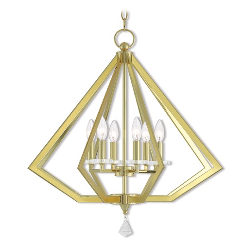 Livex Lighting Livex Lighting Diamond Polished Brass Chandelier 50666-02