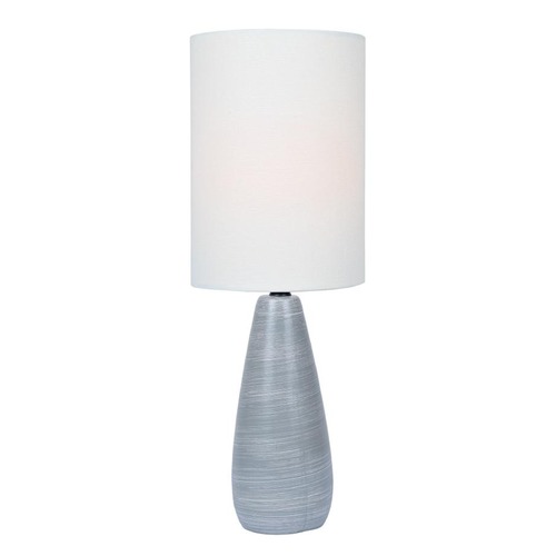 Quatro Brushed Grey Table Lamp by Lite Source Lighting