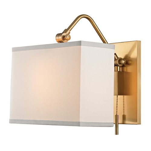 Hudson Valley Lighting Leyden Aged Brass Switched Sconce by Hudson Valley Lighting 5421-AGB