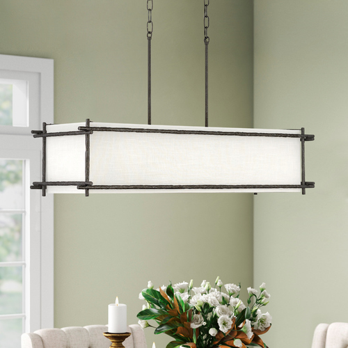 Tress 6-Light Linear Light in Forged Iron by Hinkley Lighting