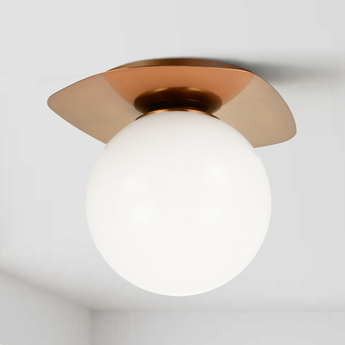 Razz Aged Gold Semi-Flush Mount by Matteo Lighting