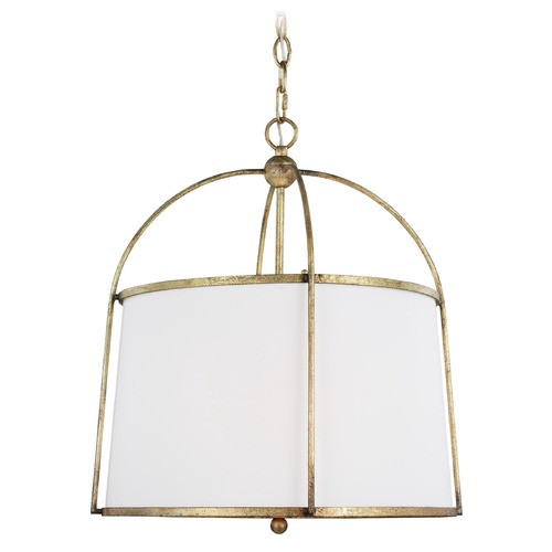 Visual Comfort Studio Collection Chapman & Meyers 21-Inch 2-Light Stonington Antique Gild Pendant by Visual Comfort Studio CP1112ADB