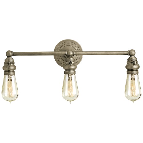 Visual Comfort Signature Collection E.F. Chapman Boston 3-Light in Antique Nickel by Visual Comfort Signature SL2933AN