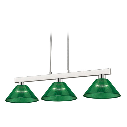Cobalt Brushed Nickel Billiard Light by Z-Lite