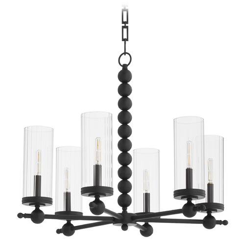 Lee Boulevard Matte Black Chandelier by Quorum Lighting