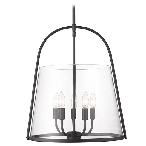 Z-Lite Archis Matte Black Pendant Light with Conical Shade