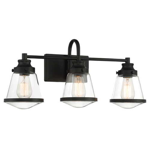 Mannsdale 3-Light Bath Light in Coal Black by Minka Lavery